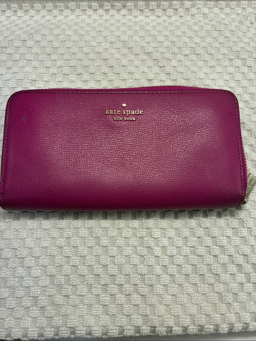 kate spade Pink Zip-Around Leather Wallet